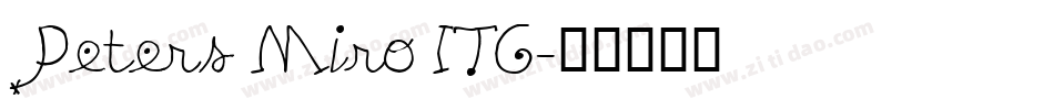 Peters Miro ITC字体转换